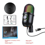 Micrófono USB RGB para Transmisiones en Vivo