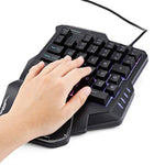 Teclado Mecánico Gaming Portátil Una Mano RGB Retroiluminado