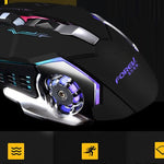 Ratón Gaming Mecánico Luminoso USB Cableado