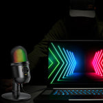Micrófono Condensador USB Reducción Ruido RGB