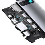 Hub USB-C 9 en 1 con Docking Station Gris Espacial