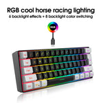 Teclado Gaming Membrana 61 Teclas con Iluminación RGB