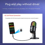 Micrófono USB RGB para Transmisiones en Vivo