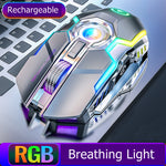 Ratón Gaming RGB Inalámbrico Recargable con Silenciador