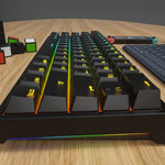 Teclado Mecánico 61 Teclas RGB Efecto Luz Programable