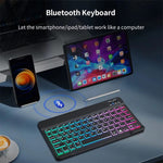 Teclado Inalámbrico Bluetooth RGB Retroiluminado