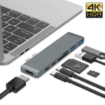 Adaptador USB-C 7 en 1 HDMI 4K para Laptop