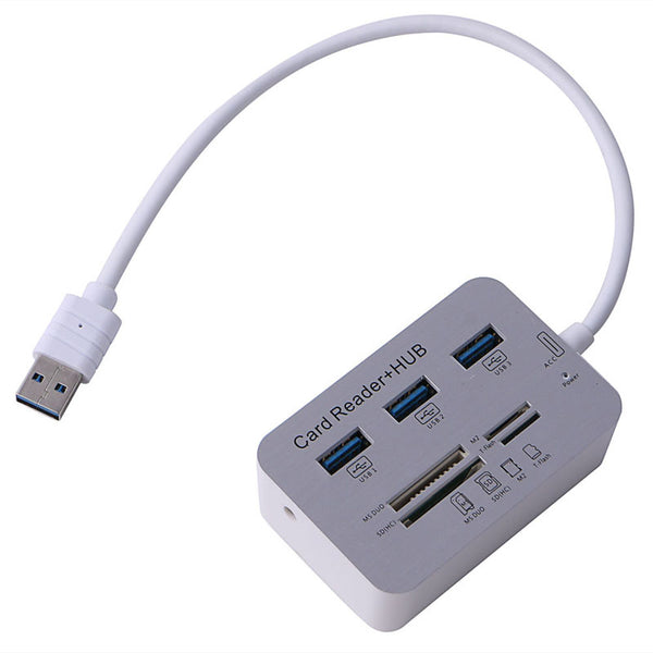 Hub USB 3.0 de 4 puertos con divisor integrado