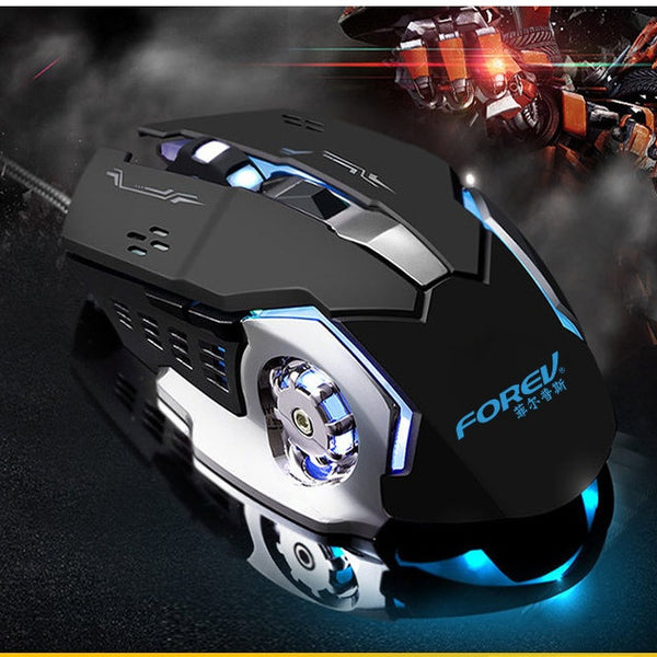 Ratón Gaming Mecánico Luminoso USB Cableado