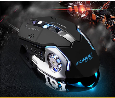 Ratón Gaming Mecánico Luminoso USB Cableado