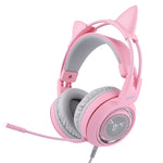 Auriculares Gaming 7.1 Surround USB LED Orejas Gato