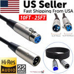 Cable extensión micrófono XLR 3 pines macho-hembra blindado