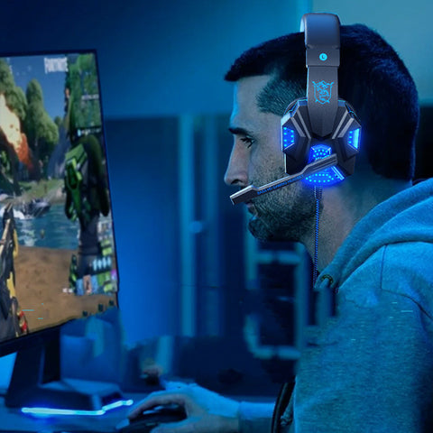 Auriculares Gaming 7.1 con Cable y Luz LED