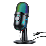 Micrófono Condensador USB Reducción Ruido RGB