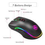 Ratón Gaming RGB 7 Botones Interfaz USB-C