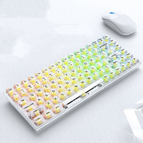 Teclado Mecánico Gamer RGB Intercambiable Transparente