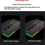Teclado Mecánico RGB con Reposamuñecas Luminoso