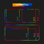 Mousepad Gaming RGB Grande con Base Antideslizante