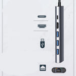 Adaptador USB-C a HDMI 4K con Gigabit Ethernet y Carga PD