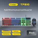 Kit Gaming Teclado Mecánico Retro Luminoso y Ratón