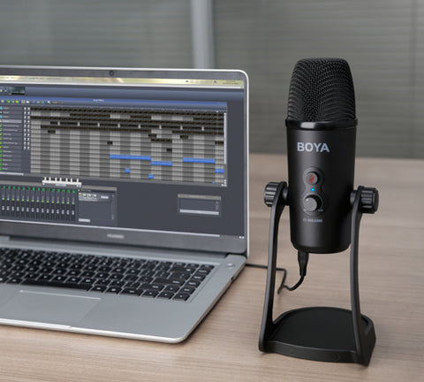 Micrófono Condensador USB para Streaming y Grabación
