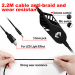 Headset Gaming Wired con Micrófono y Luz LED