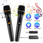 Micrófono Inalámbrico UHF Recargable Rango 80m Karaoke DJ