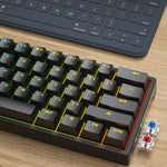 Teclado Mecánico 61 Teclas RGB Efecto Luz Programable