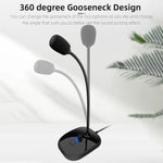 Micrófono USB Gooseneck con Monitor de Sonido