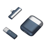 Micrófono Inalámbrico de Solapa con Estuche de Carga — Micrófono Lavalier Inalámbrico para iPhone y Android