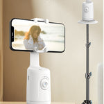 STABILISIERENDE KAMERA, 360 Auto Face Tracking Gimbal AI Smart Gimbal Gesichtsverfolgung Auto Handyhalterung für Smartphone Video Vlog Live Stabilisator Stativ