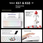 Teclado Mecánico Inalámbrico 68 Teclas Gaming Portátil