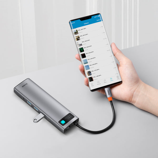 Hub USB-C 11 en 1 con Docking Station Gris Espacial