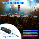 Micrófono Inalámbrico UHF Recargable Rango 80m Karaoke DJ