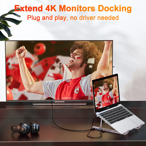 Estación Acoplamiento 7 en 1 HDMI Aluminio Hub Múltiples Puertos