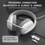 Auricular Gaming Bluetooth 2.4G Triple Modo con Micrófono