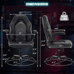 Silla Gaming Ergonómica con Soporte Lumbar y Cuero PU